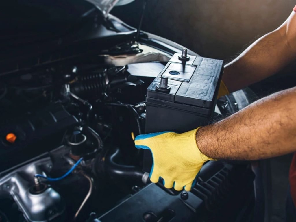 Car battery installation
