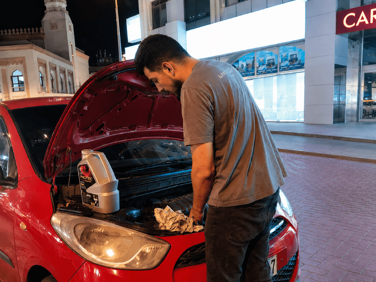 Car oil change service